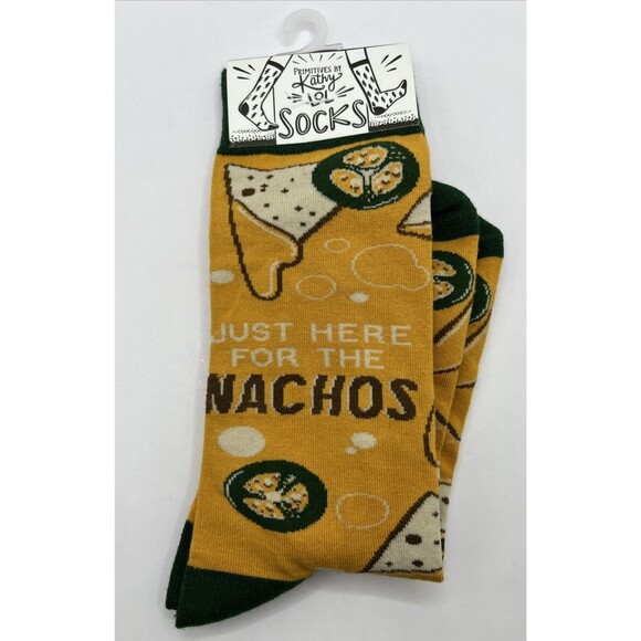 Primitives By Kathy LOL Made You Smile ‘Here For The Nachos’ Crew Shoe Size 5-10 - Picture 1 of 5